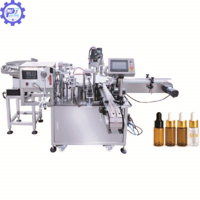 Đặc trưng máy chiết rót và siết nắp chai tinh dầu 3 in 1 tự động dạng xoay